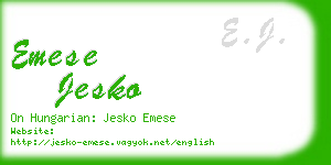 emese jesko business card